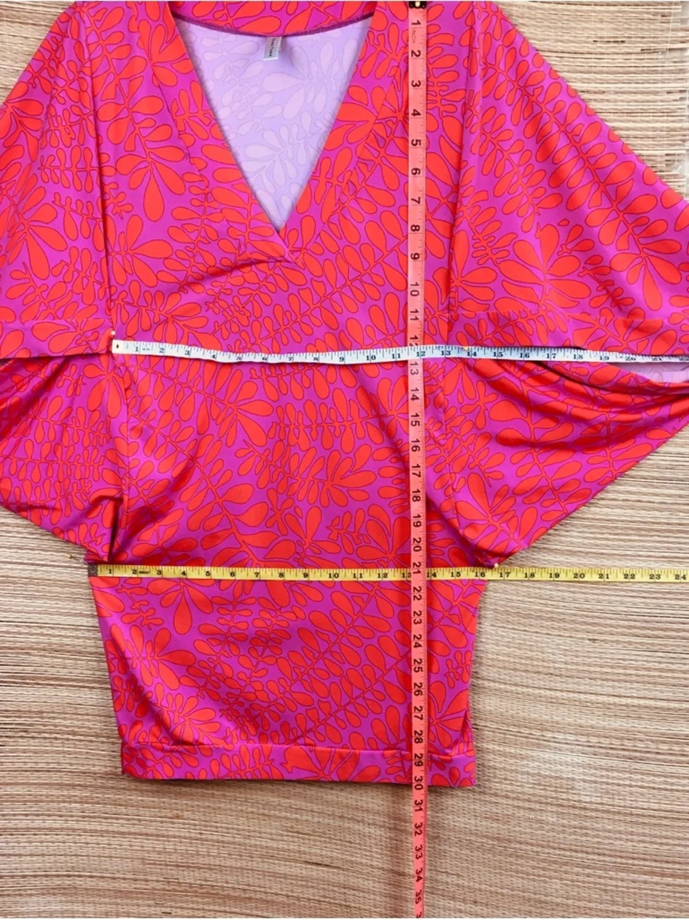 Trina Turk Trellis Caftan Dress Cover up in Petra Floral Pink Orange Size M